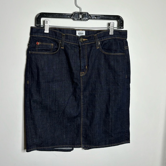 Hudson Jeans Dark Denim Pencil Skirt - Picture 1 of 6